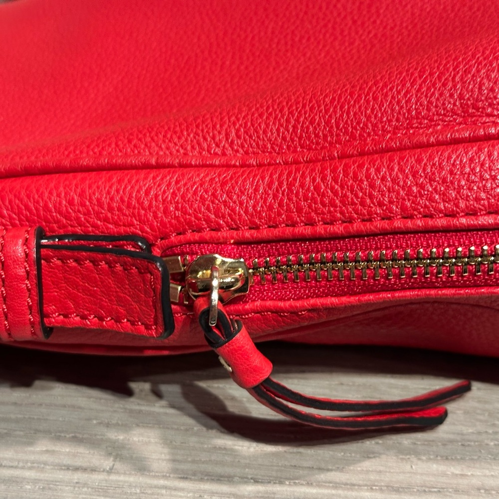 Kate Spade Cherry Red Leather Bundle - Shoulder Bag & Wallet COBBLE HILL ELLA - Picture 7 of 13